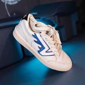RARE Vans Lowland CC FT Blue Flame Marshmallow Sneaker Shoes Woman 5.5 Mens 4